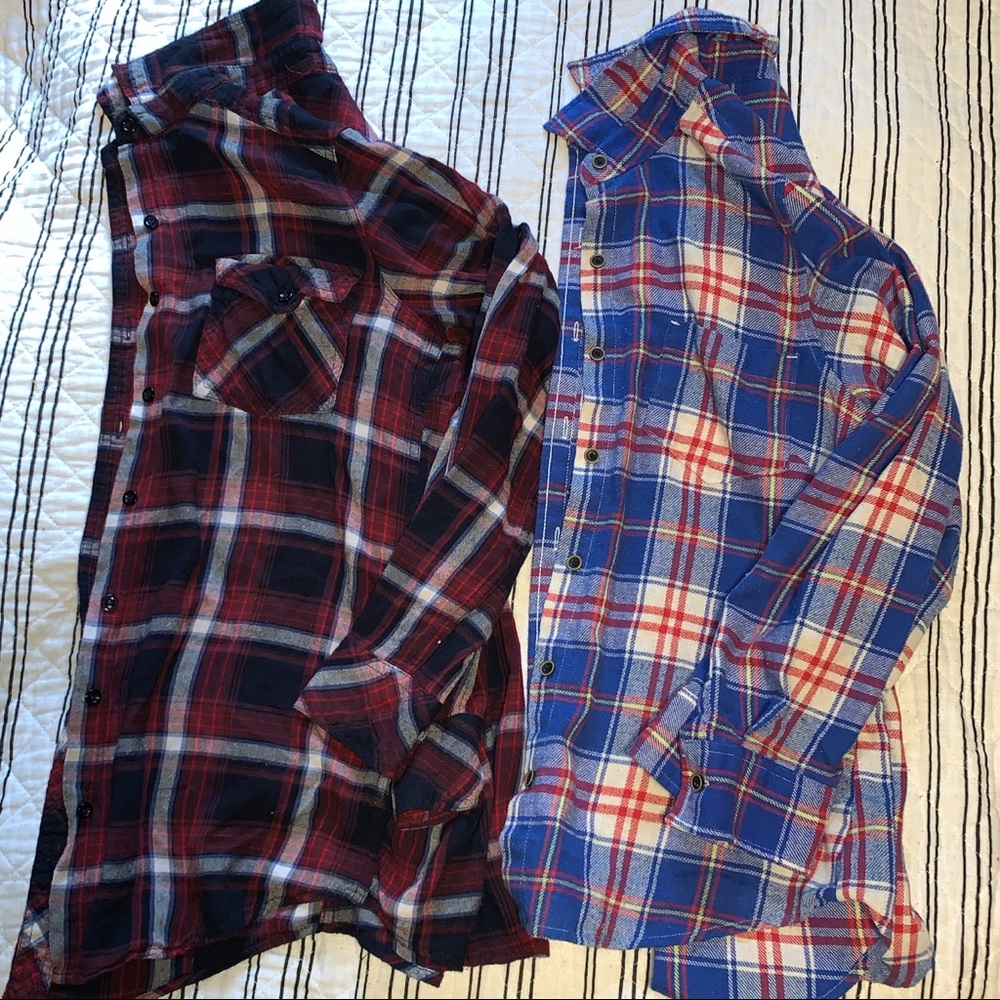 Two plaid shirts